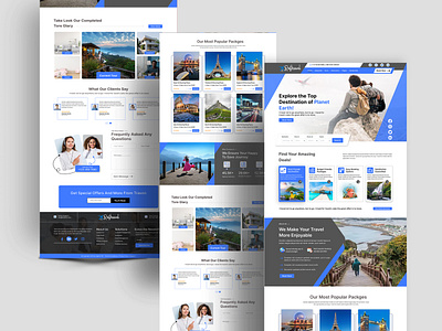 Professional Traveling Landing Pages Design ad design ads design advertising banners design graphic design logo social media post design ui