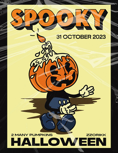 Spooky halloween graphic design halloween illustrations poster ui vector
