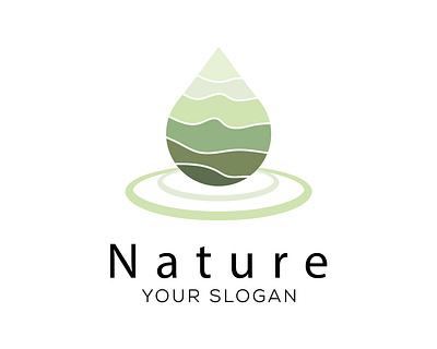 Nature vector drop logo design drop logo symbol