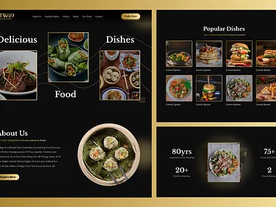 Pan Asian Restaurant Website branding cuisine hero section landing page outlets pan asian restaurant ui ux design website website design