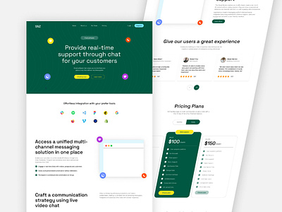 Social chat Landing page chat creative design figma landingpage messaging minimal social ui userexperience userinterface ux website