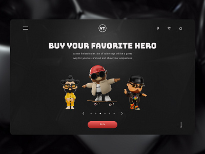 Favorite Hero design ui uxui website игрушки мужской дизайн темный дизайн