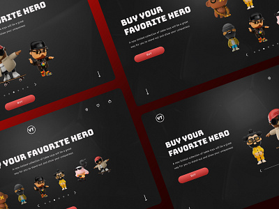 Favorite Hero design ui website герои игрушки мужской дизайн темный дизайн
