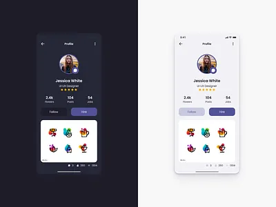 User Profile - Daily UI #006 daily ui dailyui design system portfolio profile stats ui user user interface
