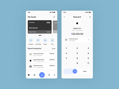 Finance App app banking debit design figma finance minimal mobile ui userexperience userinterface ux