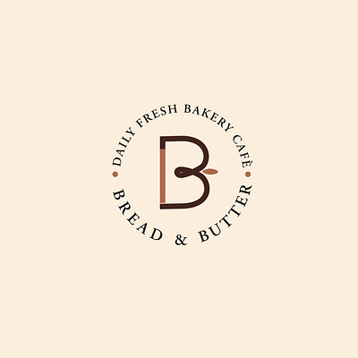 Bread & Butter bakery logo bakery bread logo monogram simple