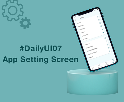 #DailyUI07 | App Setting Screen animation appdesign appsetting branding dailyui dailyuichallenge dailyuichallenge07 graphic design logo mobileapp settingscreen ui uidesign uiux ux webdesign