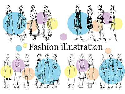 Fashion illustration design fashion girl graphic design illustration