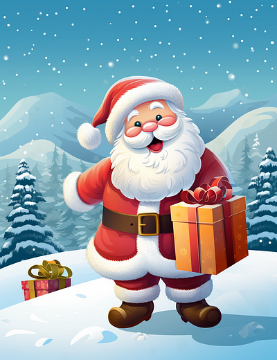 Christmas Santa Coloring Pages for Kids 7