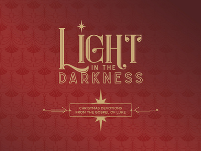 Advent Devotional Booklet for Johnson University advent booklet branding christmas collage design devotional gift gold graphic design illustration light in the darkness logo red university