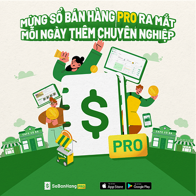 Sun Design: So Ban Hang Pro offical lauch ads banner design graphic design poster thiet ke dohoa thietke ui