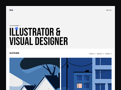 Field — Webflow Portfolio Template for Creatives illustration illustrator portfolio minimal illustration minimal portfolio portfolio template webflow portfolio webflow portfolio template