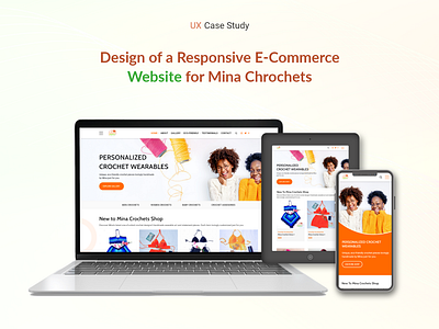 Responsive Website Design for Mina Crochets branding case study design e commerce fashion industry interaction design prototype responsive design responsiveness show case site ui ux web design website