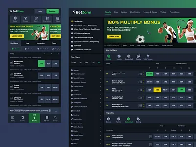 Redesign of online betting site bet9ja.com dashboard online betting online casino redesign responsive ui ux