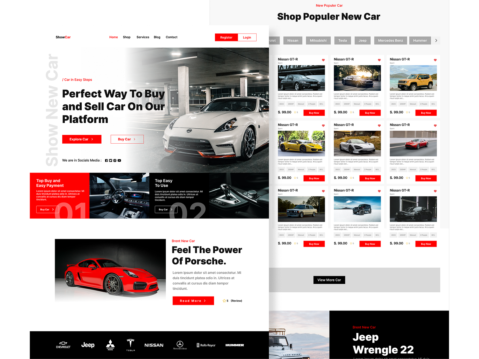 Car Showroom Website Design Ui by SyahrulSaleh on Dribbble