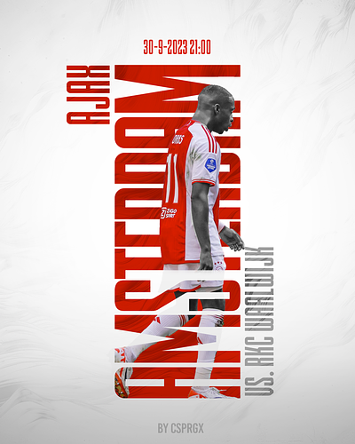Ajax Posters October 2023 design football football poster graphic design matchday poster design soccer social media