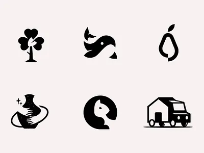 Logos & Marks V.01 brand identity creative flat icon logo minimal negative space