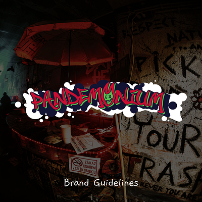 Styleguide - Pandemonium branding graphic design logo style guide