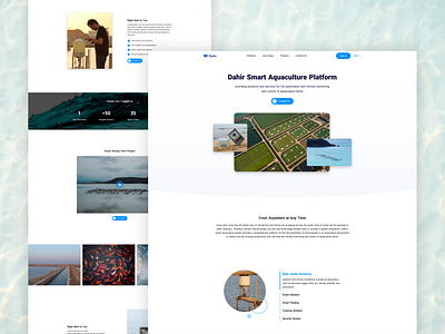 Aquaculture Website aquaculture branding concept design iot landing logo platform sea smart ui uiux ux web design website