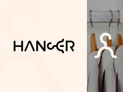 Hanger Typography Logo branding clothingbrandlogo clothinglogo clothlogo design fashionlogo graphic design hangerlogo letters logo logocreation logomark logotype logounique manlogo simple typhographylogo warelogo