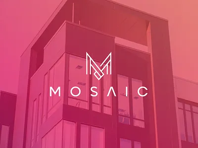 Mosaic Logo design. creative design icon letter m logo luxury m minimal