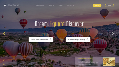 Travel Agency Web UI Design design design inspo landing page travel travel agency typography ui uiux design ux