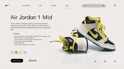 Nike-Inspired Web UI Design air jordan nike shoes design design design inspo landing page nike nike shoes sports typography ui uiux design ux
