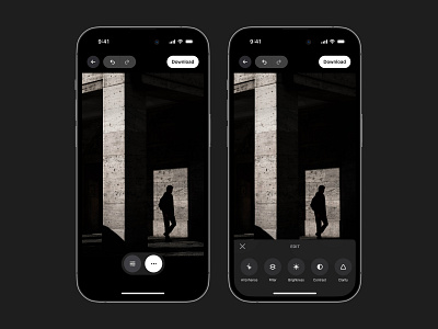 Photo Editor iOS App Design apple app dark mode ios ios app mobile app mobile app design photo photo editor swift swiftui ui