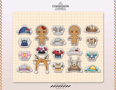 Gingerbread Paper Doll artwork character children christmas clothes costume craft dolls doodle fashion game gingerbread illustration kids paper paper doll paperdoll rudolph sticker winter