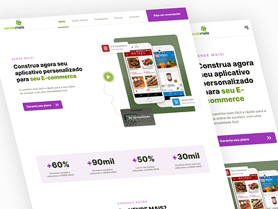 Landing page - APP E-commerce aplicativo design e commerce system ui ux web webmobile website