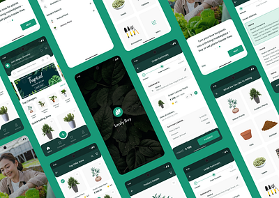 Plant App - Mobile Design animation app branding case study design graphic design icon illustration landing page logo mobile app plant plantapp product design typography uiux design web design