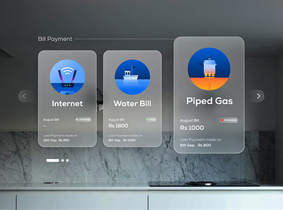 Glassmorphic Bill Experiment card design glassmorphism graphic design illustration layout payment ui