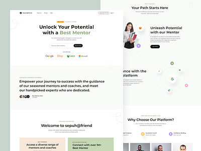 #Exploration - Mentorship and Coaching Landing Page clean coaching design dribbble green landing page learn mentor connect mentorship journey mentorship landing page mentorshipnetwork mentorshipplatform minimalist pastel professionaldevelopment skill ui user experience user interface ux