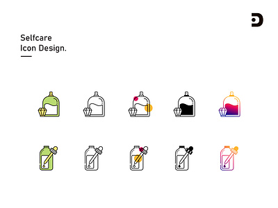 Selfcare Icon Set beauty care clean design graphic design healthy icon illustration natural parfume self selfcare set simple wellness woman