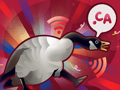 Listen to the goose! animal bird cute goose illustration procreate swag texture