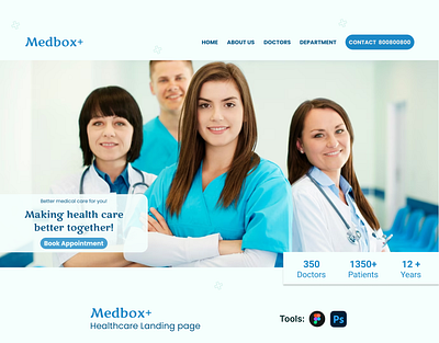 Medbox - Healthcare Landing page ui