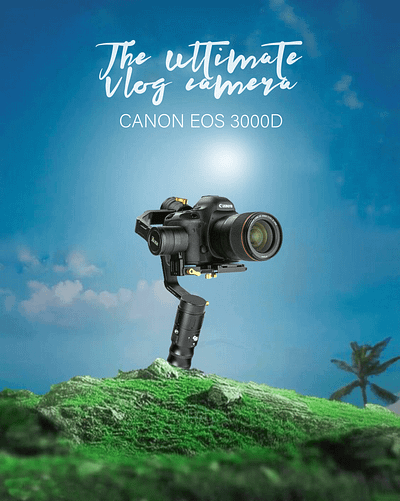 The vlog camera social media poster design branding graphic design logo