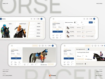 Equine | NFT-based horse racing game blockchain blockchane fireartstudio game design horse nft racing ui ux