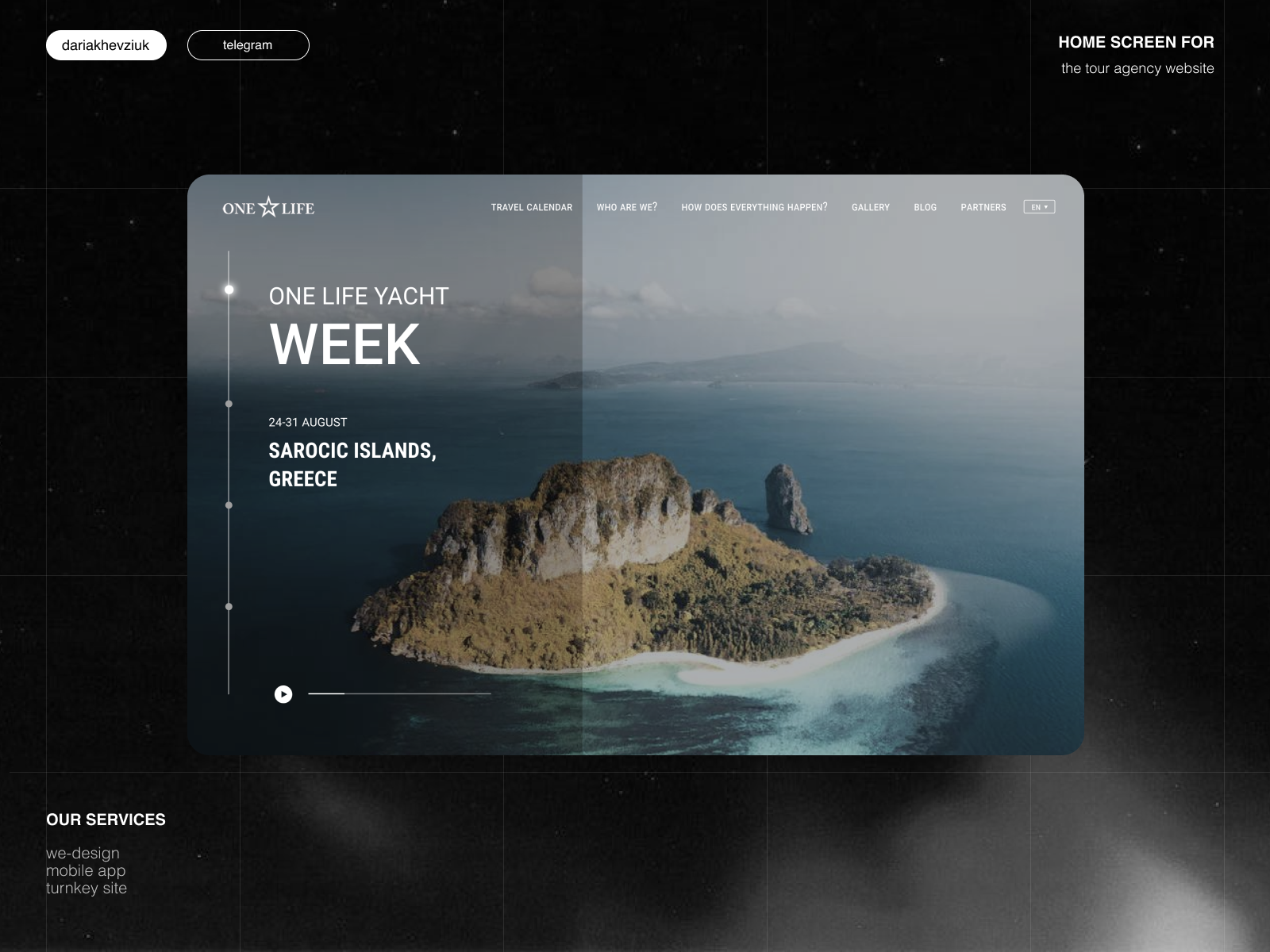 The Main Screen For The Travel Agency Website By Daria Khevziuk On Dribbble