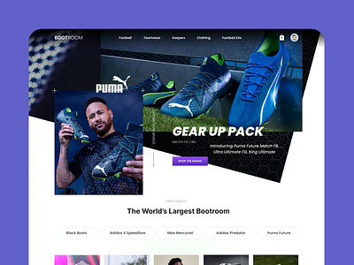 Bootroom - Football Boots Reseller boots football graphic design sports ui ux website