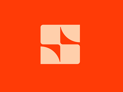 'S' logomark bold brand identity branding color connection design graphic graphic design illustrator logo logo design logomark minimal movement orange s s logo saas stamps vector