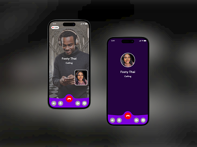 A voice and video call UI design call screens calls case study figma product design ui