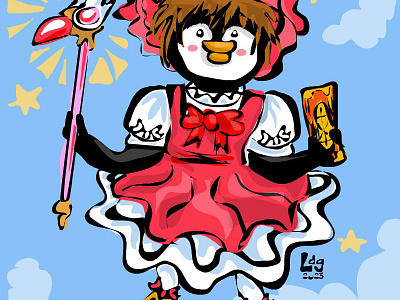 Cardcaptor Penguin anime cardcaptorsakura cosplay digital art illustration penguins