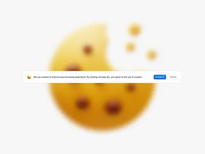Cookies Banner UI Design 🍪 accept banner banner ui card card ui clean clear ui cookie cookie banner cookie icon cookies cookies banner decline icon information minimal minimalist ui pattern web desing