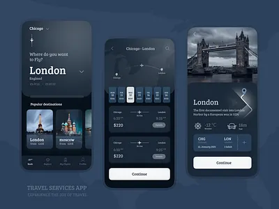 Travel Services App ui