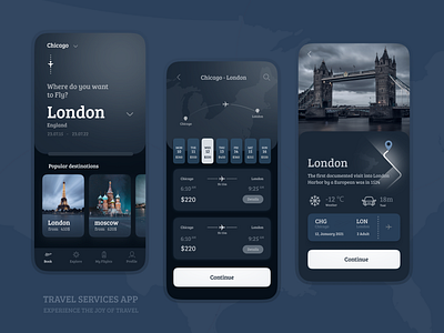 Travel Services App ui