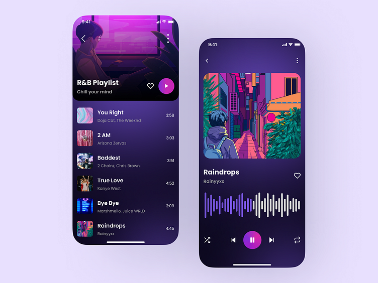 Music App - UI Design by Saivenu Ankireddy on Dribbble