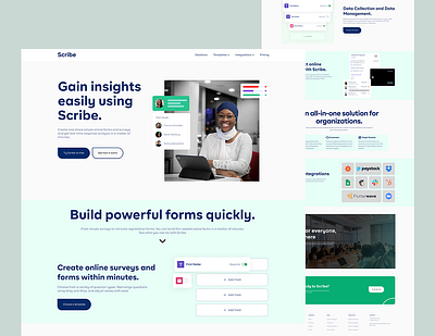 SAAS Landing Page design landing page minimal ui uxui