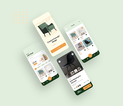 Furniture App UI Design app appdesign branding design figma graphic design ui uidesign uiux