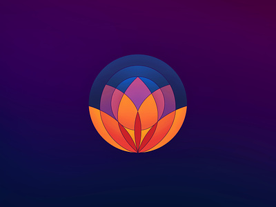 Yoga & Tarot Card Business Branding branding circle circles concentric fire flame flower gradient logo lotus movement radient tarot tarot card yoga